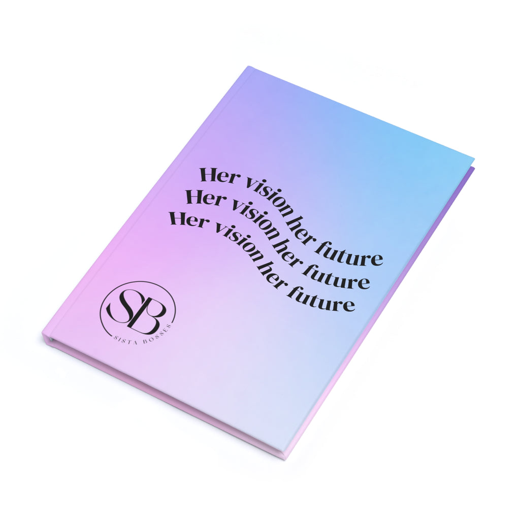 Her Vision Her Future A5 Hardcover Journal — Gradient Inspirational Notebook for Women