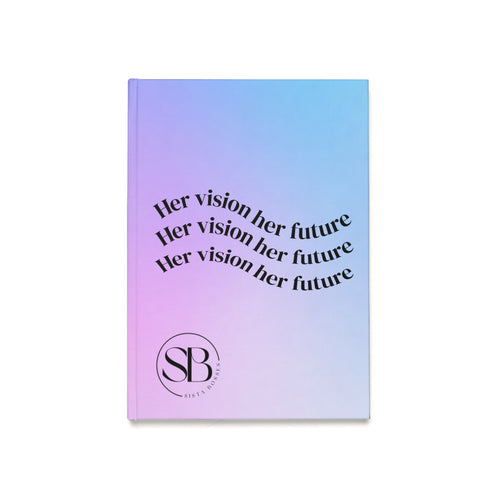 Her Vision Her Future A5 Hardcover Journal — Gradient Inspirational Notebook for Women