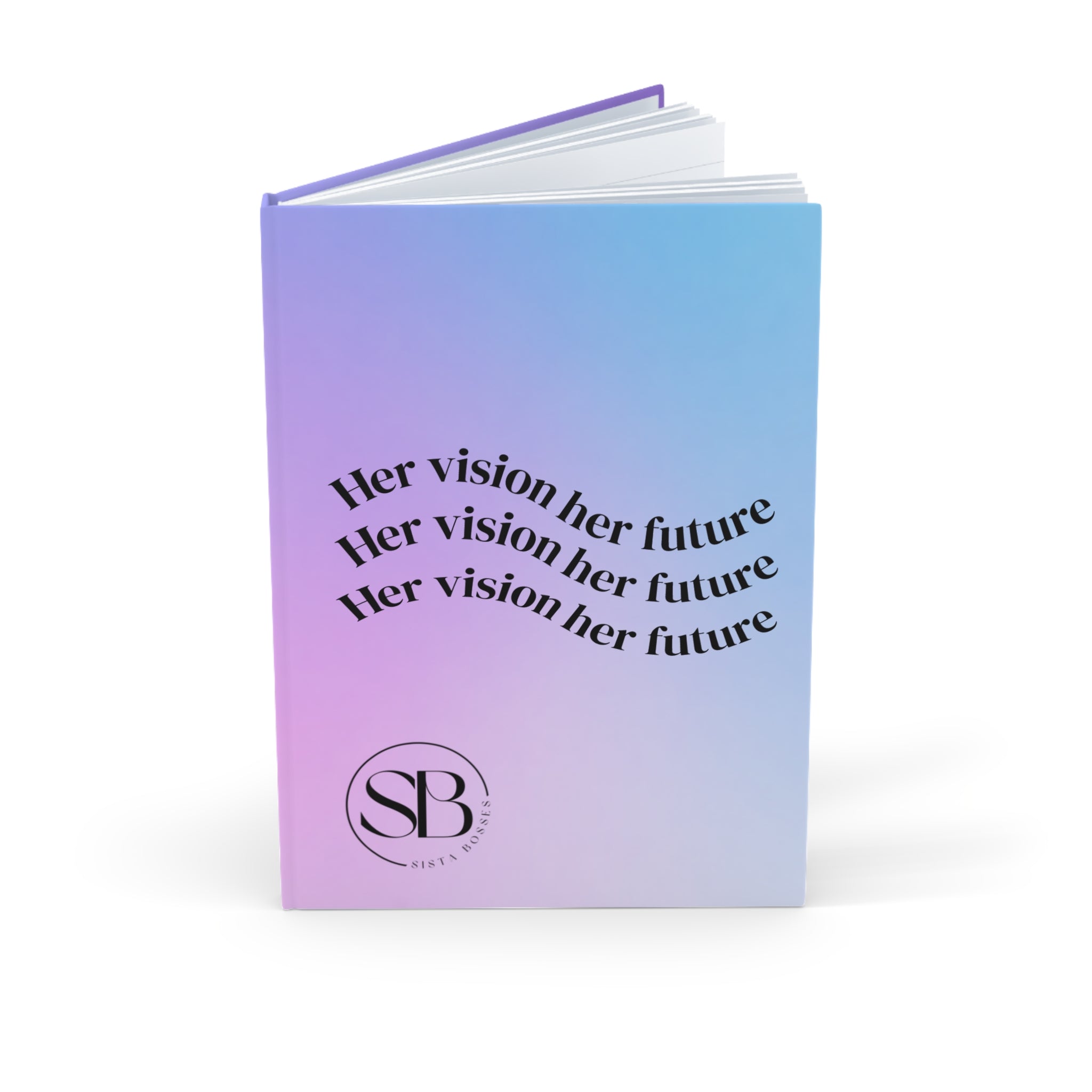 Her Vision Her Future A5 Hardcover Journal — Gradient Inspirational Notebook for Women